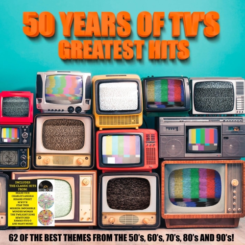 Картинка 50 Years Of TV's Greatest Hits 62 Of The Best Themes Soundtracks Splatter Vinyl (2LP) Culture Factory Music 402143 3700477834883