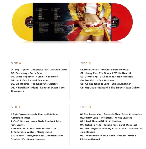 Картинка Jazz And Beatles The Coolest And Sexiest Complete Songbook Of The Beatles Yellow and Red Vinyl (2LP) Music Brokers Music 402141 7798093712544 фото 6