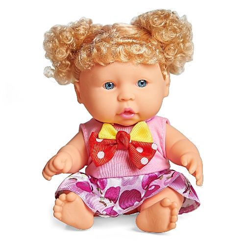 Картинка Кукла в розовом платье с золотистыми локонами 18.5 см Lovely Baby XM632/2 6920140882349