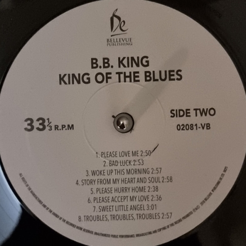 Картинка B.B. King King Of The Blues (LP) Bellevue Music 401367 5711053020819 фото 3