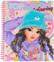 Картинка Альбом для творчества и рисования TOPModel TEDDY COOL Colouring Book раскраска топ модель для девочек 0411652 4010070594893