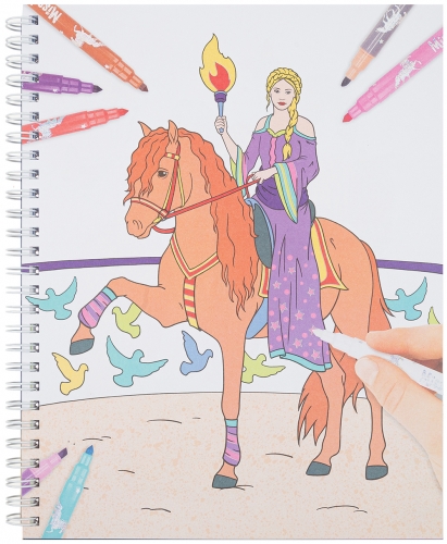 Картинка Альбом для творчества с набором фломастеров Miss Melody Horse Show Мисс Мелоди для девочек 046049 4010070566746 фото 3