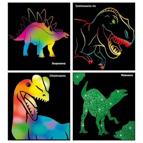 Картинка Мини-Альбом для творчества рисования Волшебное царапание Dino World Magic Scratch Динозавр Скретчинг 0410711 4010070418458 фото 6