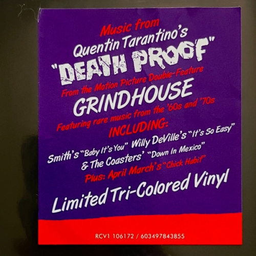 Картинка Quentin Tarantino's Death Proof Soundtrack Coloured Vinyl (LP) Warner Music 400774 603497843855 фото 5