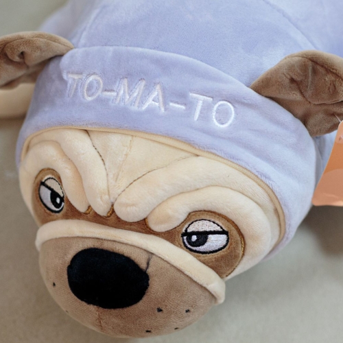 Картинка Мягкая игрушка Собака Мопс 45 см в сиреневой толстовке ТО-МА-ТО DL404513422LB 4610136046726 фото 5