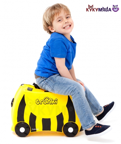 Картинка Детский чемодан Пчела Бернард на колесиках Trunki 0044-GB01-P1 5055192200443 фото 4