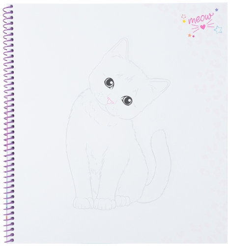 Картинка Альбом для творчества и рисования с наклейками Котята TOPModel Create Your Kitty Топ модель раскраска Создай котенка для девочек 0411133/0011133 4010070465490 фото 5