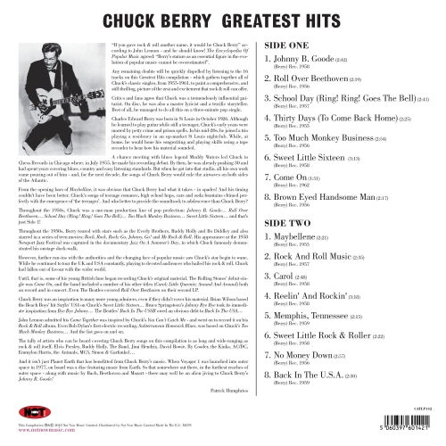 Картинка Chuck Berry Greatest Hits (LP) NotNowMusic 395759 5060397601421 фото 3