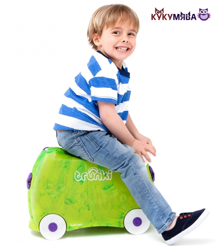 Картинка Детский чемодан Динозавр Рекс (зеленый) на колесиках Trunki 0066-GB01-P1 5055192200665 фото 7