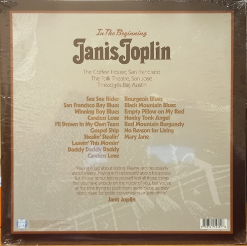 Картинка Janis Joplin In The Beginning Janis Joplin Live (LP) Blue Day Label Music 402117 803341553828 фото 3