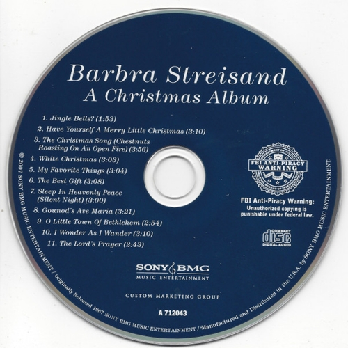 Картинка Barbra Streisand A Christmas Album (CD) Sony Music 401949 886971204322 фото 3