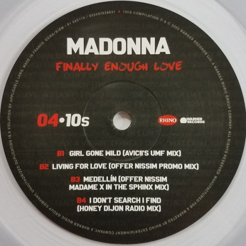 Картинка Madonna Finally Enough Love Clear Vinyl (2LP) Warner Records 392777 081227883645 фото 8