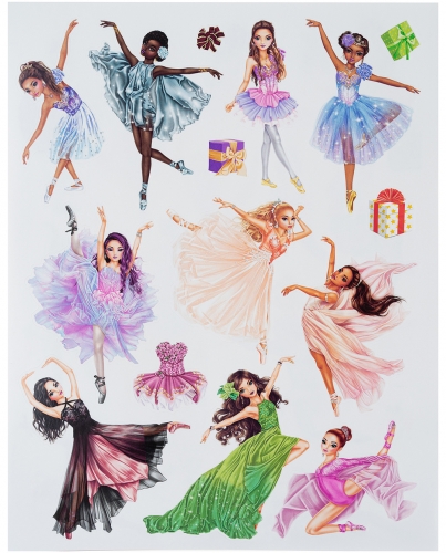 Картинка Альбом для творчества с наклейками TOPModel Ballet Stickerworld Балет стикеры Топ модель Балерина 0411581/0011581 4010070586850 фото 7