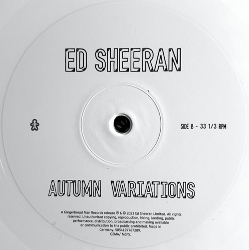 Картинка Ed Sheeran Autumn Variations White Vinyl (LP) Gingerbread Man Records Music 402131 5054197767289 фото 6