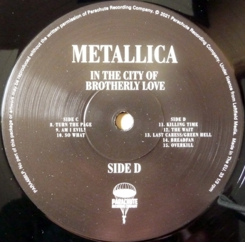 Картинка Metallica In The City Of Brotherly Love (2LP) Parachute 401380 803341533097 фото 5