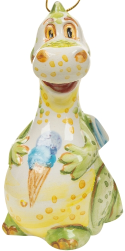 Картинка Фигурка декоративная Дракончик с мороженым керамический авторской ручной работы КМ Ариадна КМА-ФД-36 2424680006547