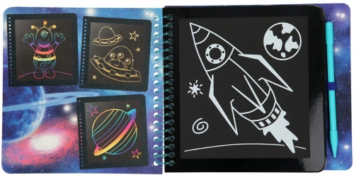 Картинка Мини альбом для творчества и рисования Trends Magic Scratch Space Волшебное царапание Космос Скретчинг для мальчиков 0411404 4010070569143 фото 3