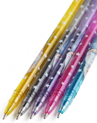 Картинка Набор цветных гелевых ручек с блестками TOPModel (5 штук) 046711/006711 4010070367503 фото 4