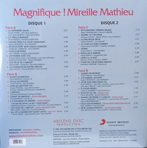 Картинка Mireille Mathieu Magnifique! Mireille Mathieu (2LP) Sony Music 401733 196587754013 фото 2