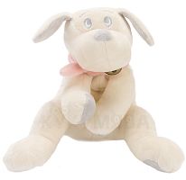 Картинка Игрушка мягкая Собака 15 см (белая/розовая) Lapkin AT365199 4627093651993