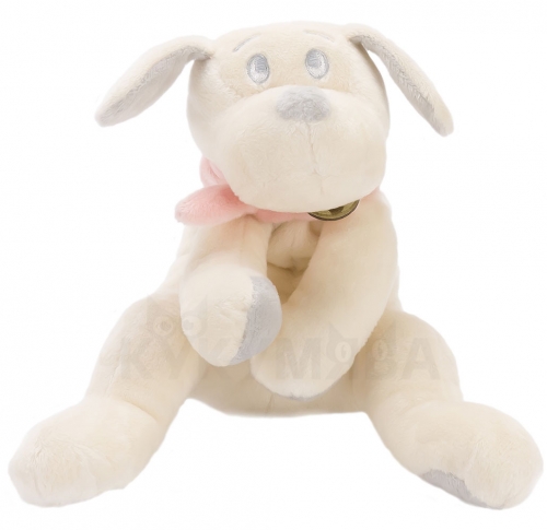 Картинка Игрушка мягкая Собака 15 см (белая/розовая) Lapkin AT365199 4627093651993