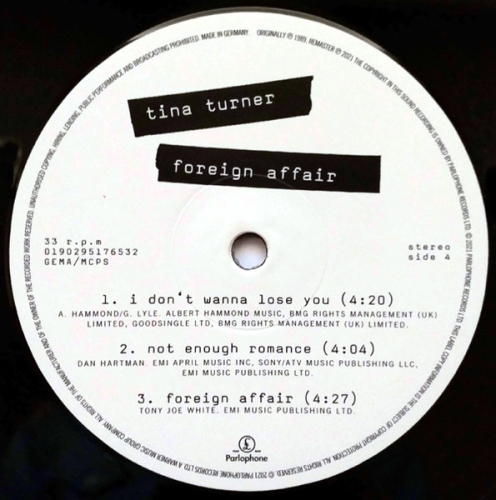 Картинка Tina Turner Foreign Affair (2LP) Parlophone Records Music 400560 190295176532 фото 7