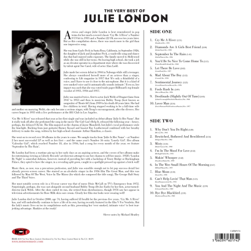 Картинка Julie London The Very Best Of (LP) NotNowMusic 399761 5060397601742 фото 2