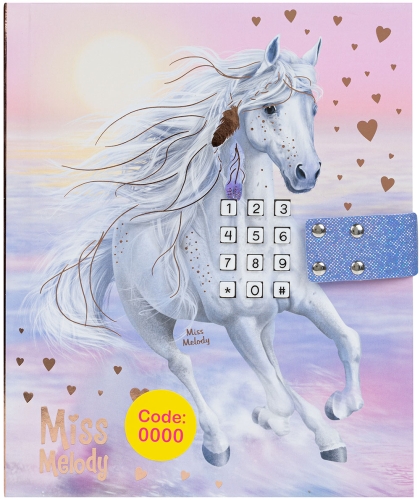 Картинка Личный дневник для девочки с кодом и музыкой Miss Melody (Одна лошадь) блокнот ежедневник недатированный Мисс Мелоди 0411617 4010070590697 фото 2