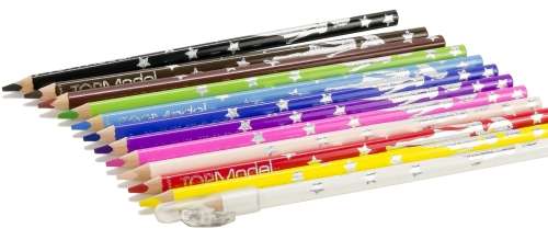 Картинка Набор красивых цветных карандашей для рисования 12 цветов с точилкой TOPModel Basic Colours Топ Модель для девочек 046694/006694 4010070367633 фото 3