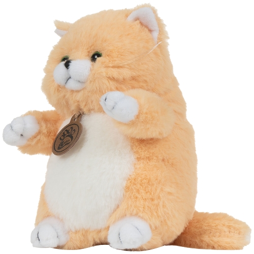 Картинка Игрушка мягкая Толстый кот 16 см (персиковый) Lapkin AT365262 4627093652624 фото 3