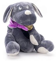 Картинка Игрушка мягкая Собака 30 см (серая/фиолетовая) Lapkin AT365209 4627093652099