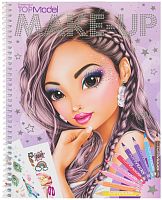 Картинка Альбом для творчества и рисования с наклейками Макияж TOPModel Make Up Топ модель раскраска для девочек 0410728/0010728 4010070420314