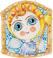 Картинка Панно Ангелочек со звездой керамическое декоративное КМ Ариадна КМА-ПД-49 2424680005847