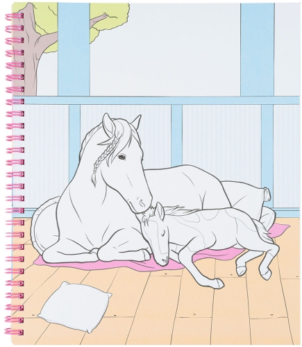 Картинка Альбом для творчества и рисования с наклейками Miss Melody Colouring Book с аппликацией в форме лошади Мисс Мелоди Раскраска для для девочек 0411579 4010070586836 фото 6