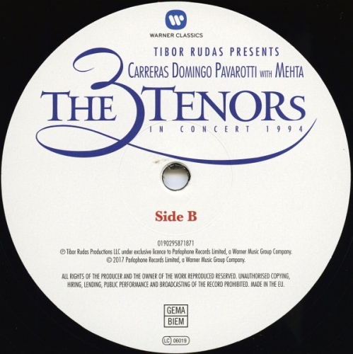 Картинка The 3 Tenors in Сoncert 1994 Carreras Domingo Pavarotti with Mehta (2LP) Warner Classics 393618 190295871871 фото 5