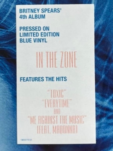 Картинка Britney Spears In The Zone Blue Vinyl (LP) Sony Music 401739 196587791612 фото 3
