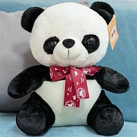 Картинка Мягкая игрушка Мишка панда 30 см с бантом ТО-МА-ТО DL103001627BK 4610136045897