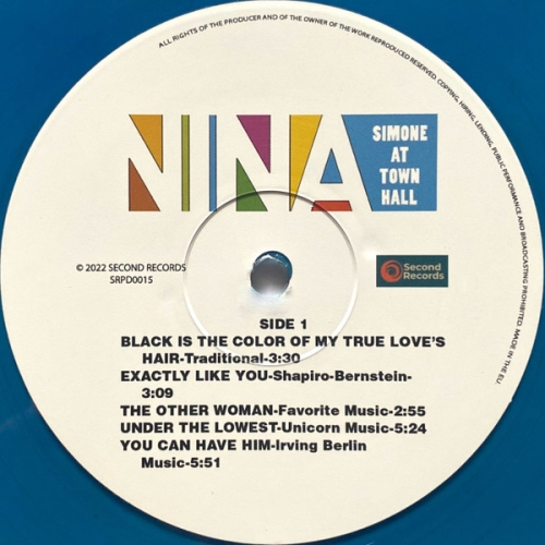 Картинка Nina Simone At Town Hall Blue Marble Vinyl (LP) Second records 401742 9003829978049 фото 5