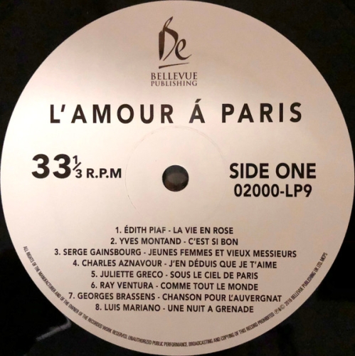 Картинка L'Amour A Paris Various Artists (LP) Bellevue 398714 5711053020390 фото 3