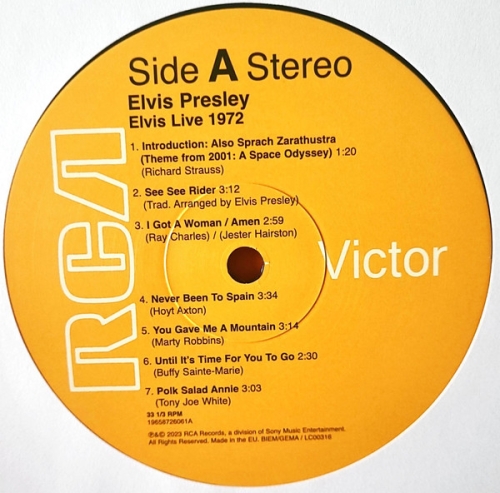 Картинка Elvis Presley Elvis Live 1972 (2LP) Sony Music 401735 196587260613 фото 9