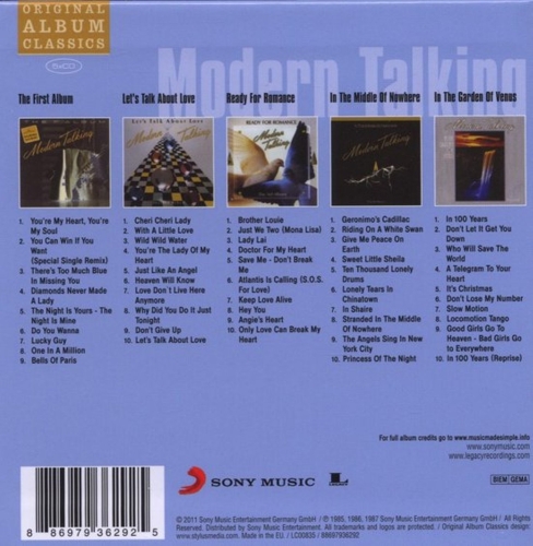 Картинка Modern Talking Original Album Classics (5CD) Sony Music 382280 886979362925 фото 4