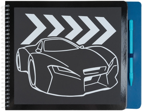 Картинка Альбом для творчества и рисования Волшебное царапание Monster Cars Magic Scratch Монстр тачки скретчинг автомобилей для мальчиков 0410928 4010070431747 фото 4