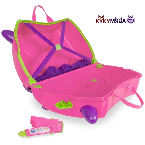 Картинка Детский чемодан Trixie розовый на колесиках Trunki 0061-GB01-P1 5055192200061 фото 3