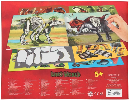 Картинка Альбом для творчества с наклейками Dino World Sticker Fun Создай Динозавра 0411934 4010070611972 фото 5