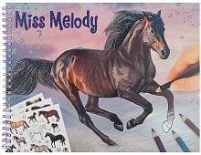Картинка Альбом для раскрашивания с наклейками Miss Melody раскраска для творчества Мисс Мелоди для девочек 0411458 4010070575939