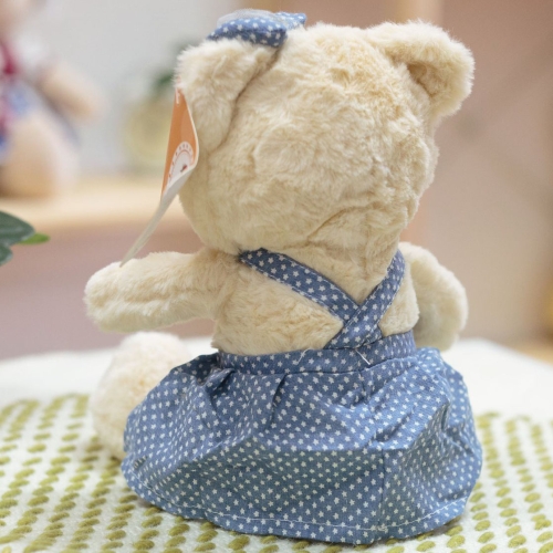 Картинка Мягкая игрушка Медведь 40 см в голубом сарафане ТО-МА-ТО DL404012101LB 4610136044845 фото 2