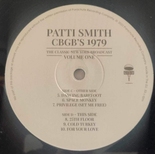 Картинка Patti Smith CBGB'S 1979 The Classic New York Broadcast Volume One (2LP) Parachute Music 402087 803341550391 фото 4