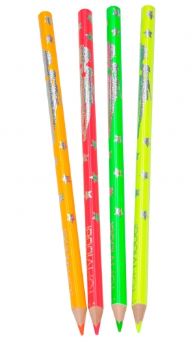 Картинка Набор красивых цветных карандашей ярких неоновых цветов (4 штуки) TOPModel Neon Colours Топ Модель для девочек 046399/006399 4010070372521 фото 3