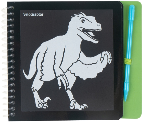 Картинка Мини-Альбом для творчества и рисования Волшебное царапание Dino World Magic Scratch Динозавр Скретчинг 0410711/зеленый 2424680004994 фото 6