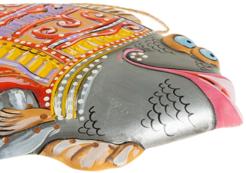 Картинка Панно декоративное Рыба Пряник красно-фиолетовая керамическое авторской ручной работы КМ Ариадна КМА-ПД-63 2424680006905 фото 3